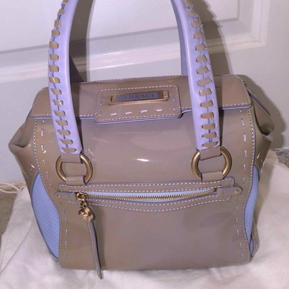 Versace Box Bicolor Leather Satchel - Picture 8 of 17